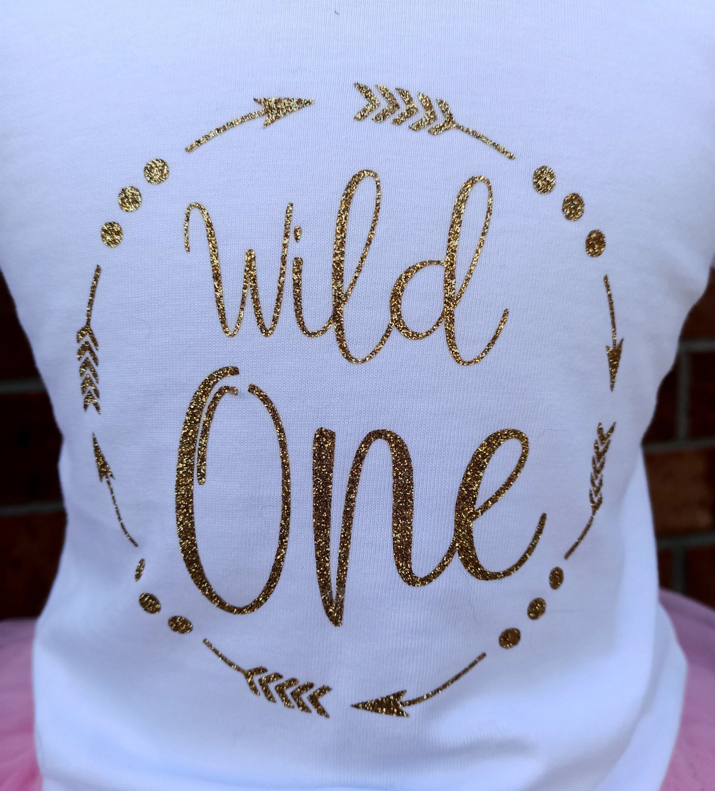Wild One T Shirt & Ribbon Trim Tutu - Birthday 1 Handmade Toddler Kids Baby Birthday Cake Smash