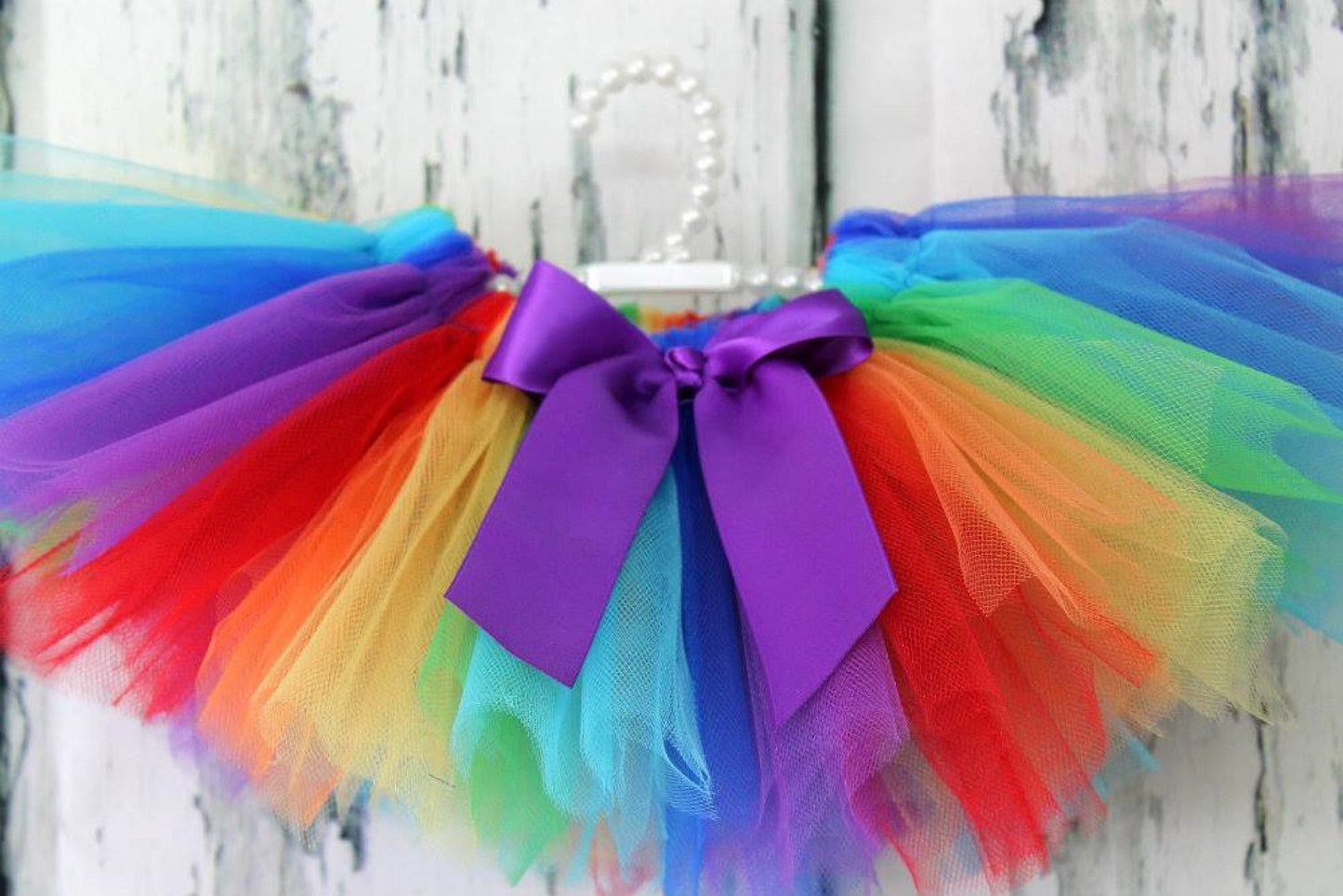 Red Rainbow Tutu - Custom Handmade Toddler Kids Baby Birthday Cake Smash SHORT LENGTH