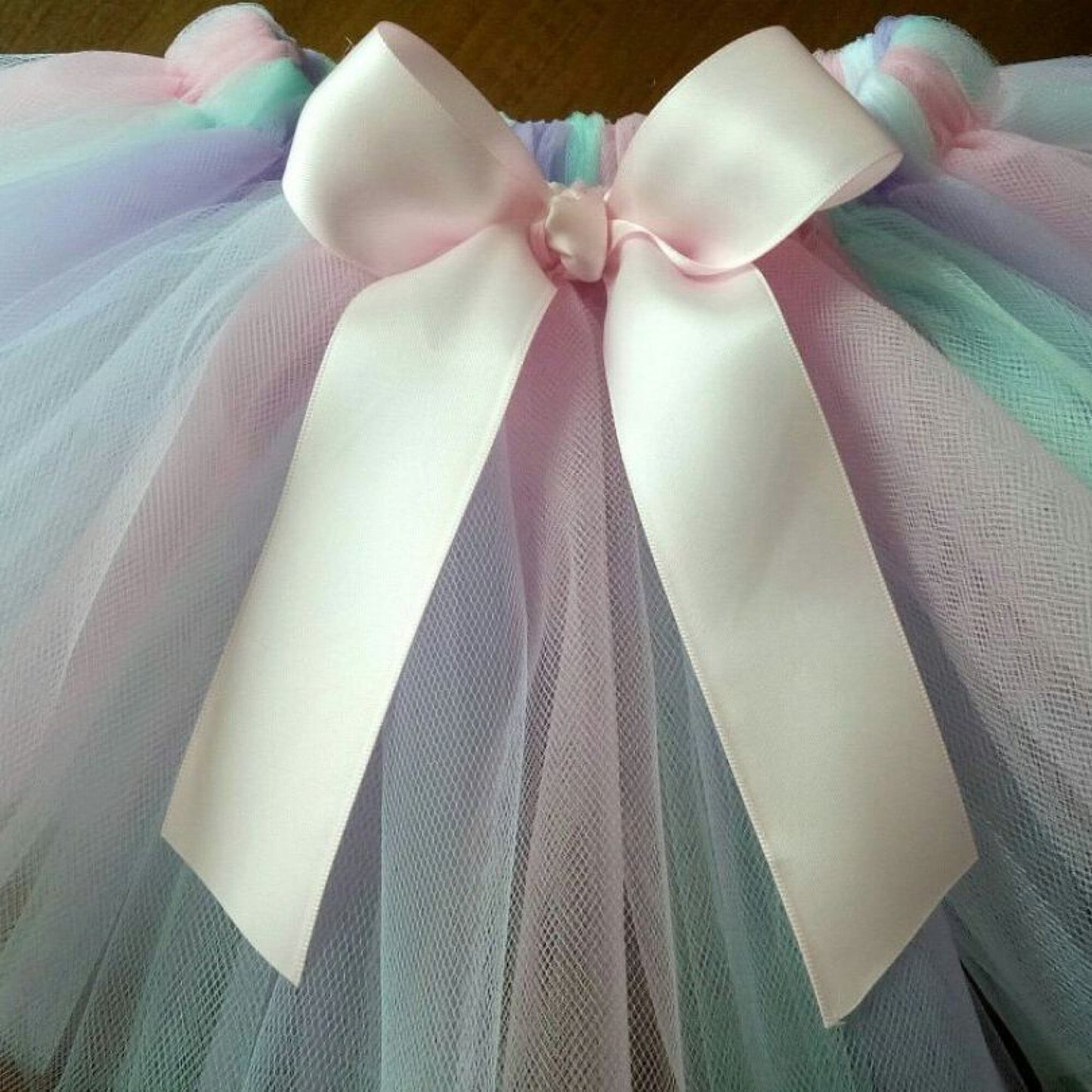 Sweet Pastel Rainbow Tutu - Custom Handmade Toddler Kids Baby Birthday Cake Smash SHORT LENGTH