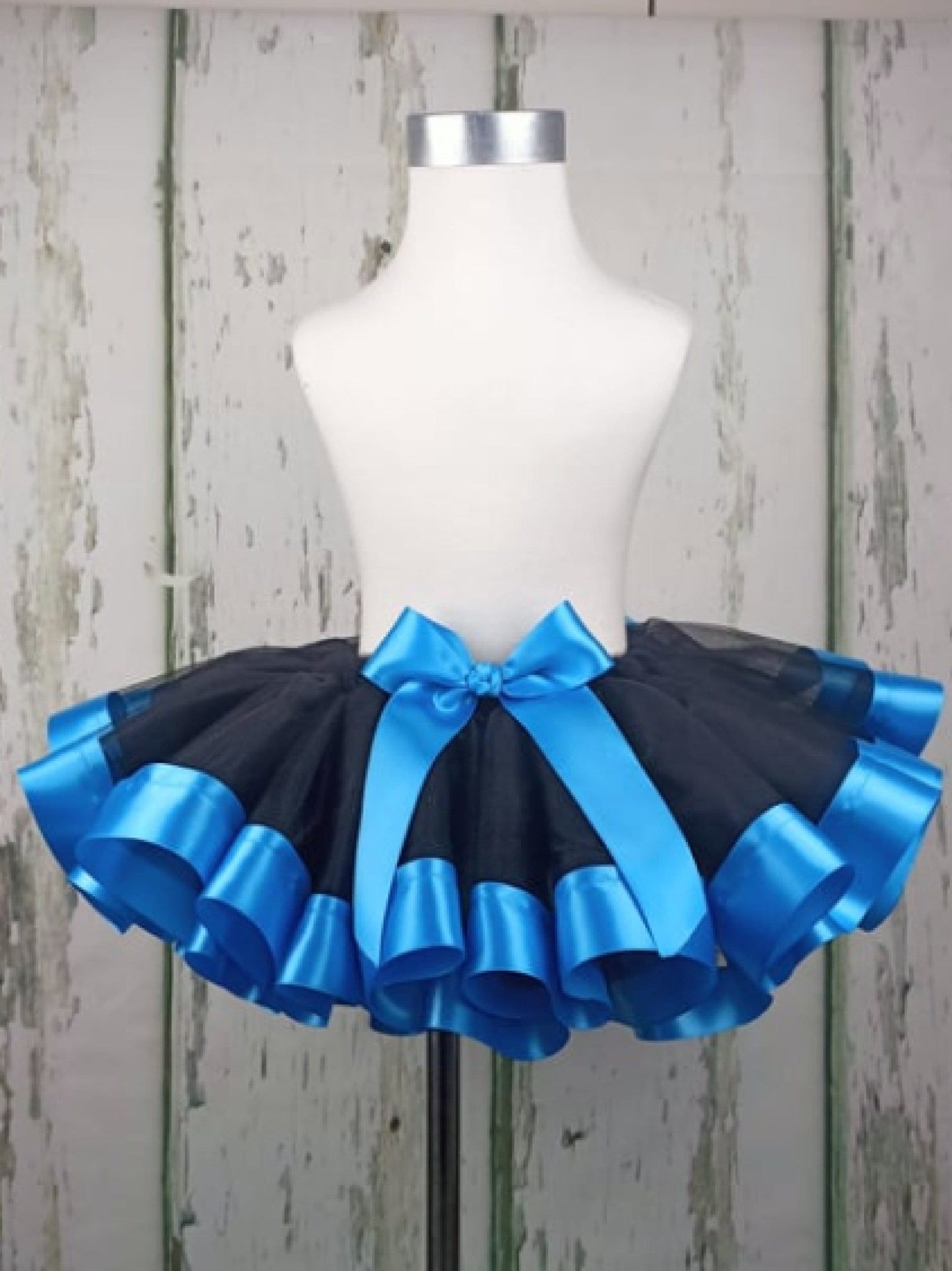 Blue Evie Wiggle Wiggles Custom Tutu Ribbon Trim - Handmade Toddler Kids Baby Birthday Cake Smash