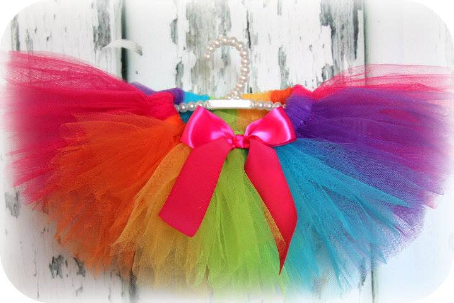 Party Rainbow Tutu - Custom Handmade Toddler Kids Baby Birthday Cake Smash SHORT LENGTH