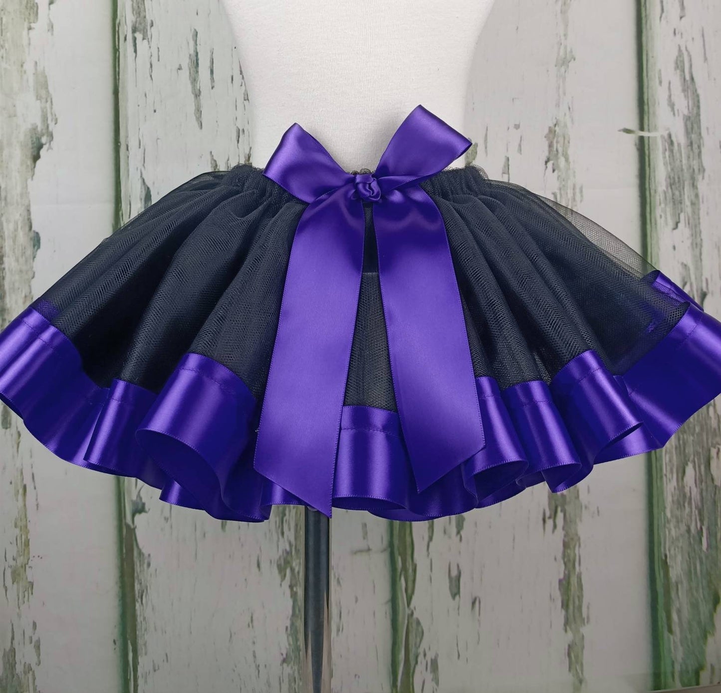 Emma Evie Purple Wiggle Wiggles Custom Tutu Ribbon Trim - Handmade Toddler Kids Baby Birthday Cake Smash
