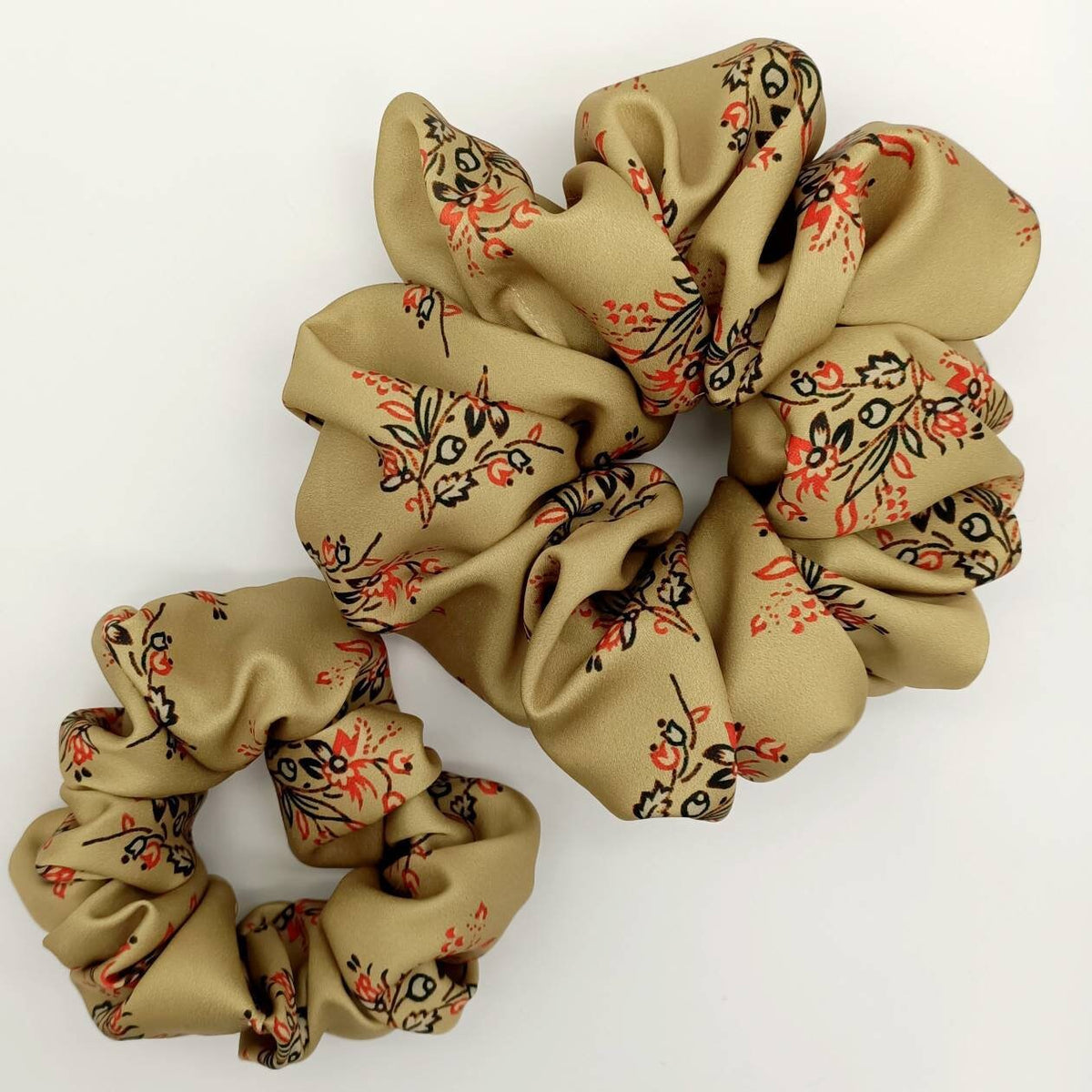 Georgia Scrunchie - XL and regular size sateen cotton thick elastic Hair Tie