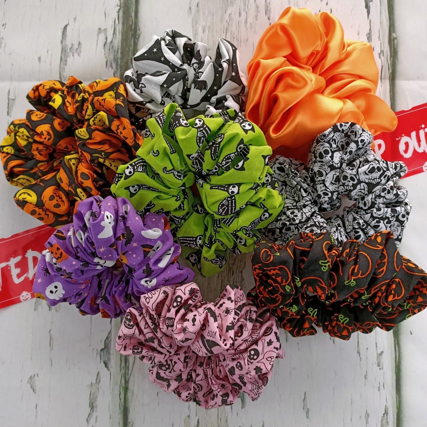 Scrunchie Halloween Favourites XL & Regular Size Cotton Thick Elastic Hair Tie
