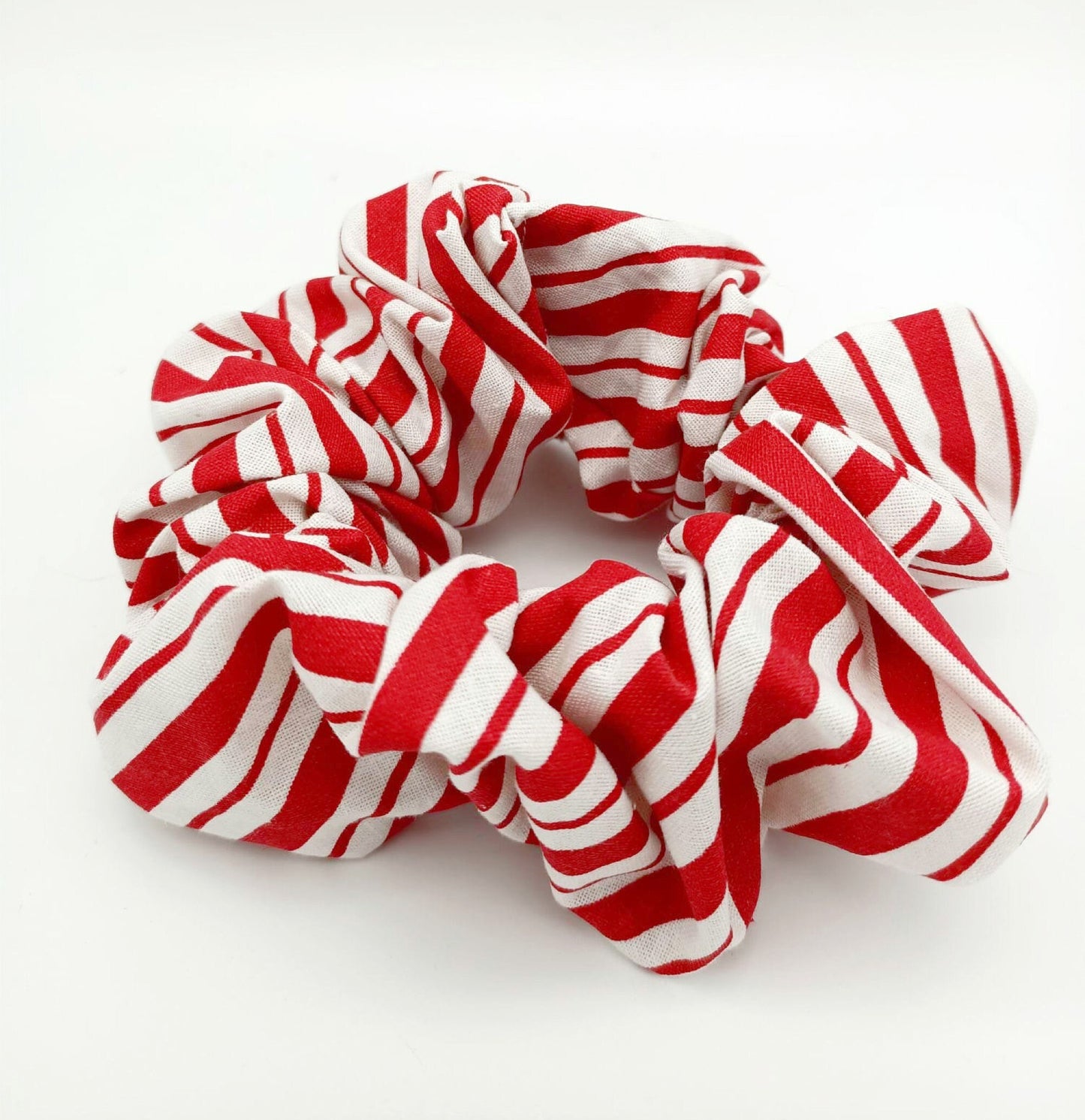Scrunchie Christmas Xmas Red Stripes XL XXL Regular Thick Elastic Cotton