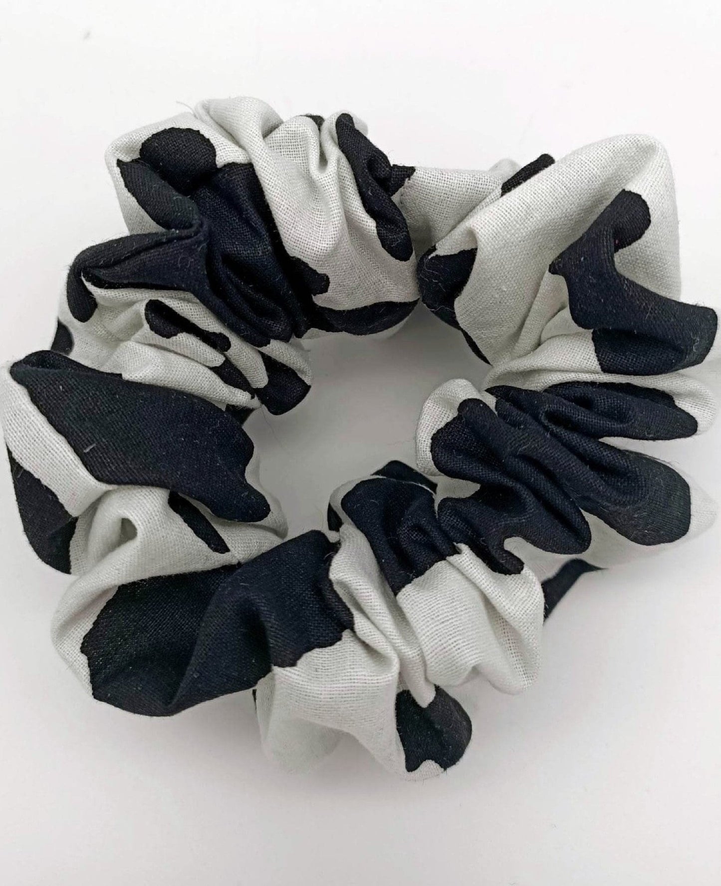 Cow Print Scrunchie - XL and regular size cotton thick elastic Hair Tie