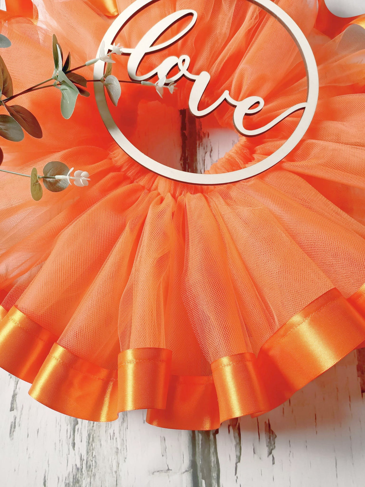 ORANGE Emmamemma Emma Memma Wiggle Wiggles Custom Tutu Ribbon Trim - Handmade Toddler Kids Baby Birthday Cake Smash