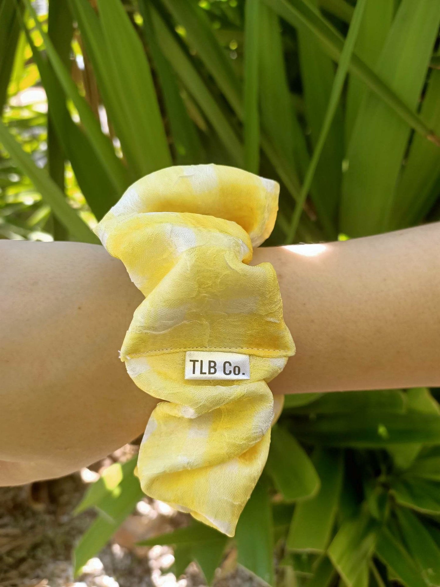 Easter Scrunchie Pink Blue Yellow Gingham XL & Regular Size Cotton Thick Elastic Hair Tie Scrunchee