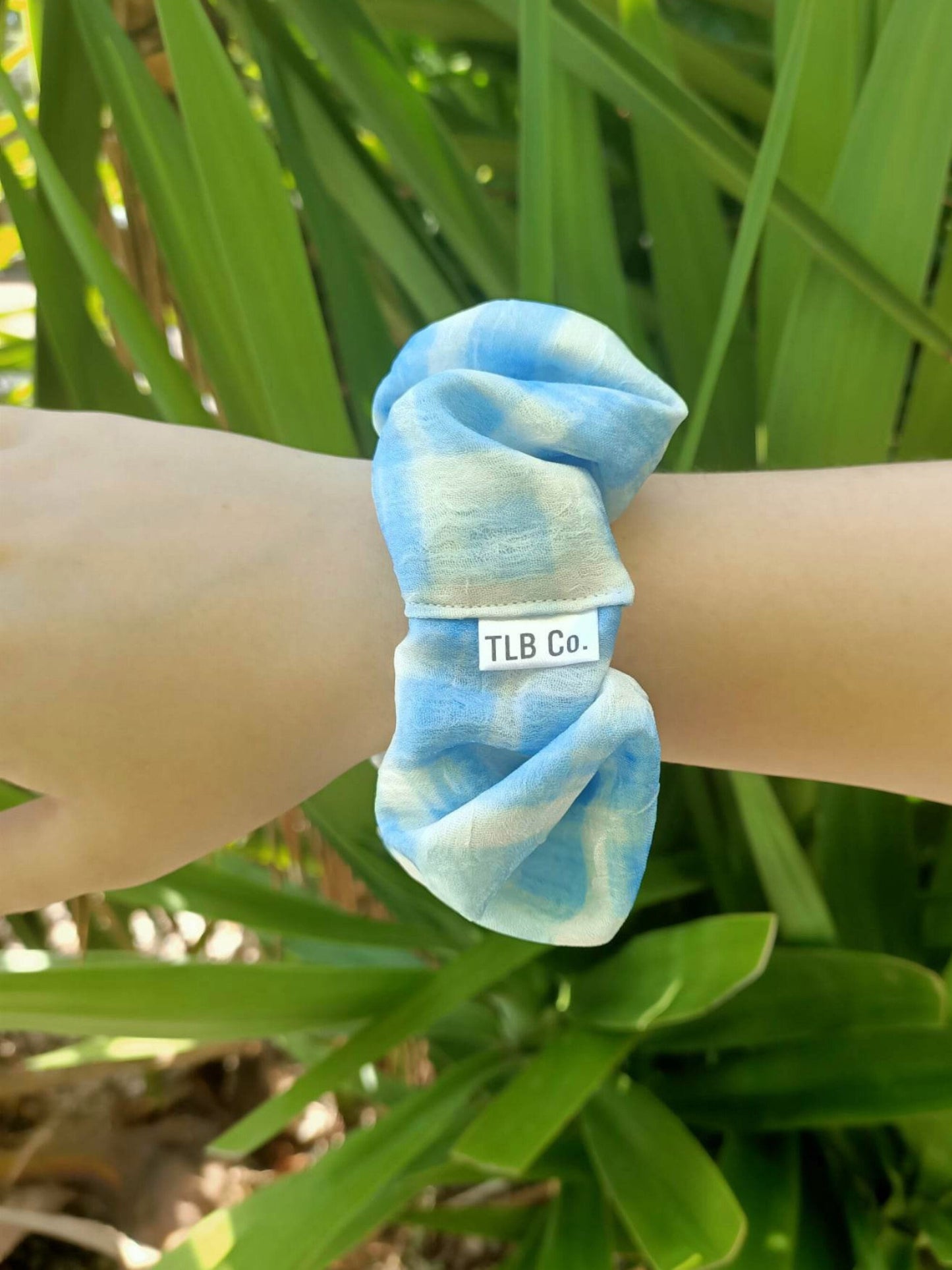 Easter Scrunchie Pink Blue Yellow Gingham XL & Regular Size Cotton Thick Elastic Hair Tie Scrunchee
